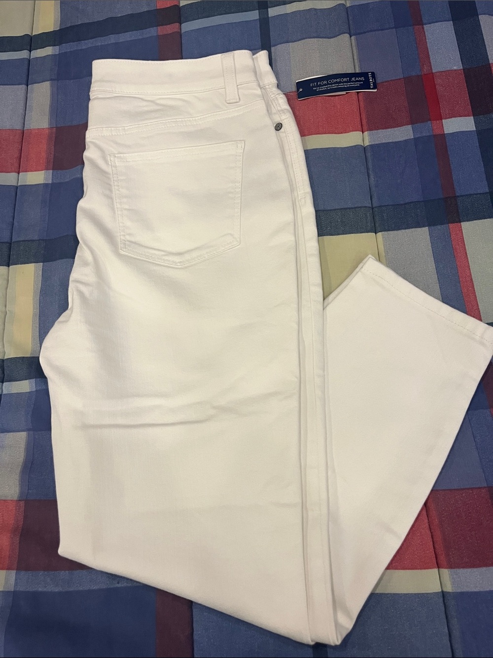 NWT Talbots White Straight-Leg Simply Flattering Collection Jeans